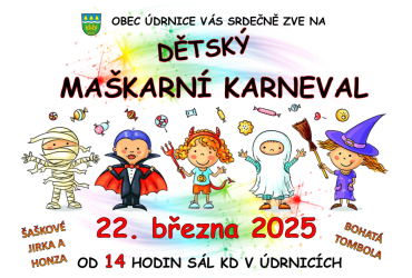 DĚTSKÝ MAŠKARNÍ KARNEVAL