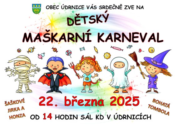 DĚTSKÝ MAŠKARNÍ KARNEVAL